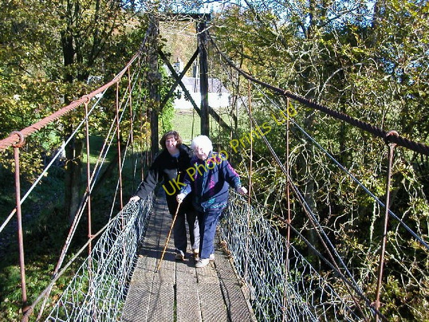 Photo 6"x4" Old cable bridge crossing the Ettrick Water Brockhill\/NT3924 c2004