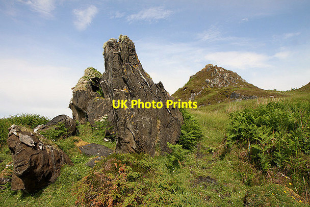 Photo 6"x4" Outcrops at Ardfad Point Clachan-Seil c2012