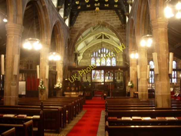 Photo 6"x4" Interior of St Mary's The parish Church of Cheadle. Cheadle\/SJ8688 c2007