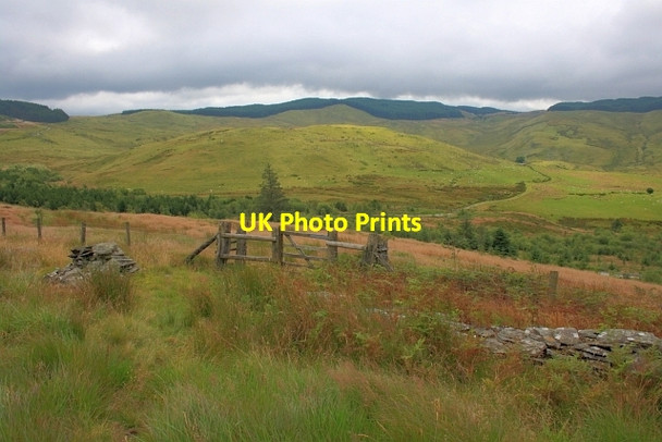 Photo 6"x4" Gate Through Fence Near Pen y Maen Berthgoed Strata Florida c2012
