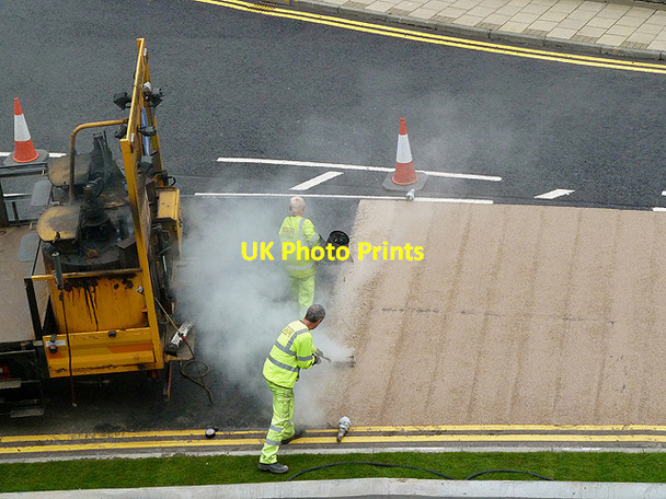 Photo 6"x4" Contractors working on the Galashiels Inner Relief Road Galashiels c2012