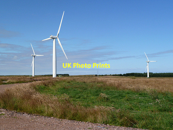 Photo 6"x4" Drone Hill Wind Farm Grantshouse c2012