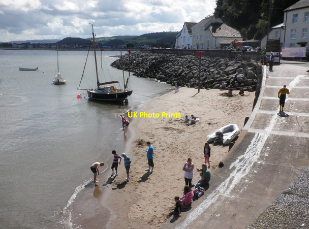 Photo 6"x4" The small beach, at Minehead harbour Minehead c2012