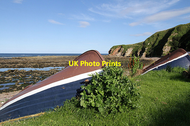 Photo 6"x4" Upturned boats at Cowdrait Ross\/NT9660 c2012