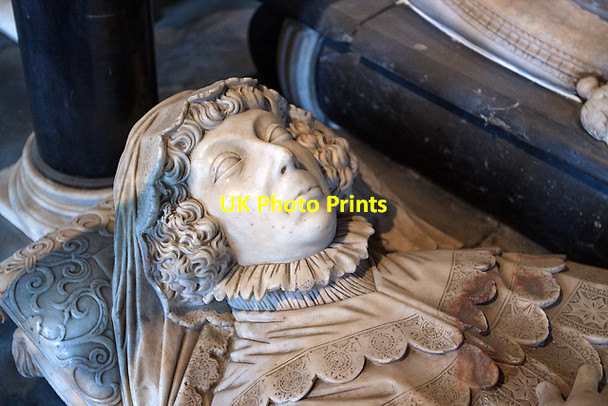Photo 6"x4" St Mary's church, Lydiard Tregoze - monument to Sir John St John (3) detail Grange Park\/SU1084 c2012