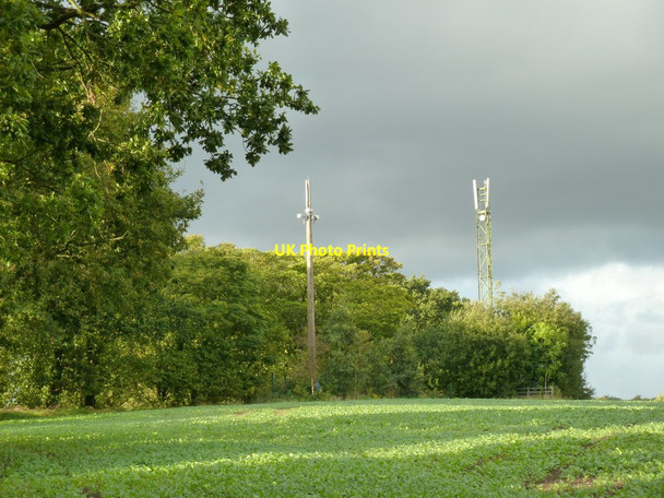 Photo 6"x4" Communication Masts Near Blackleyhurst Farm Billinge c2012