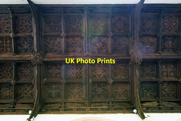 Photo 6"x4" St Michael's church, Brent Knoll - aisle roof Brent Knoll\/ST3350 c2012