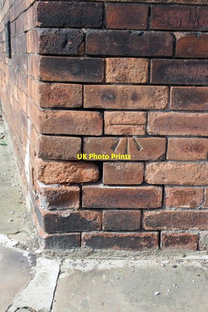 Photo 6"x4" Benchmark on school wall, Wentworth Street Wakefield\/SE3320 c2012