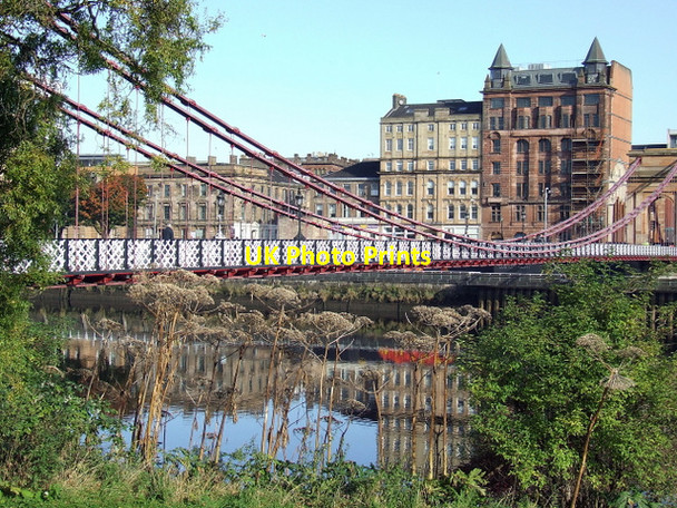 Photo 6"x4" The Suspension Bridge Glasgow c2012