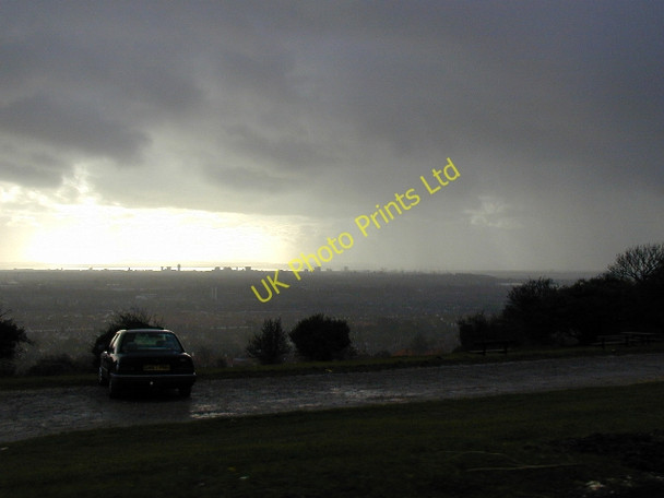 Photo 6"x4" Carpark viewpoint top of Portsdown Hill Cosham c2000