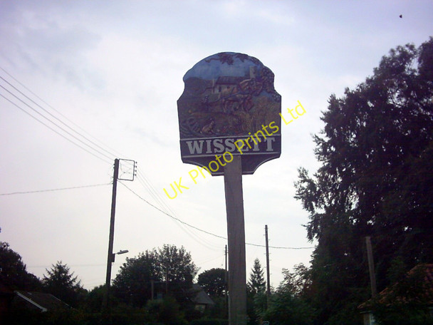 Photo 6"x4" Wissett Village Sign Wissett c2006