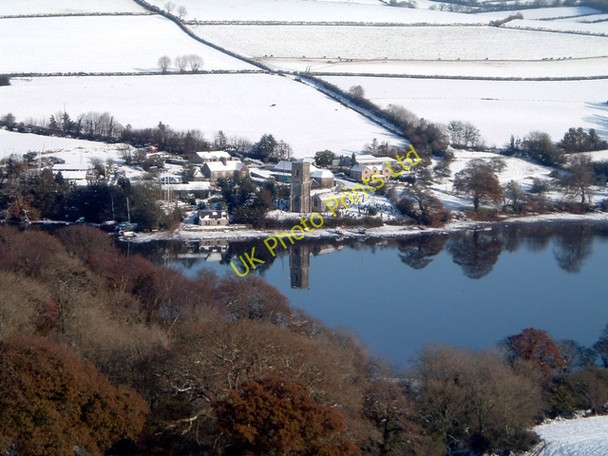 Photo 6"x4" St Winnow snow Lostwithiel c2005