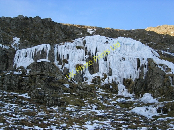 Photo 6"x4" Ice Formation below Crib y Ddysgl Gwastadnant c2003