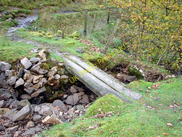 Photo 6"x4" Plank Bridge near Bridge End Stone House\/SD7785 c2006