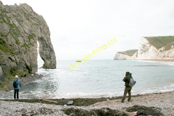 Photo 6"x4" The Bull Rock from Durdle Door West Lulworth c2006