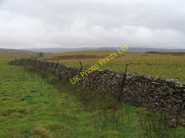 Photo 6"x4" Drystone Wall on Wolside. Oughtershaw c2006