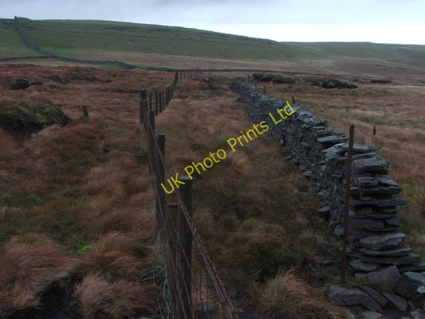 Photo 6"x4" Wall and Fence near Oughtershaw Tarn. Beckermonds c2006