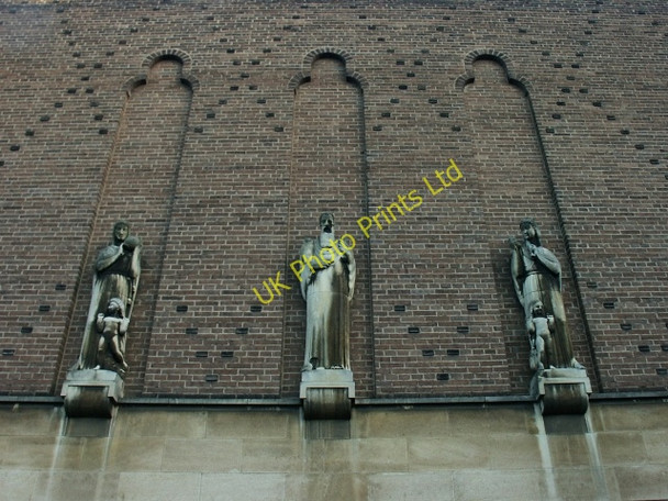 Photo 6"x4" Art Deco figures, City Hall, Norwich Norwich c2006