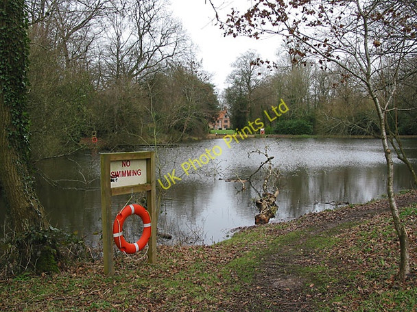 Photo 6"x4" Lake at Stanbridge Earls School Romsey c2006
