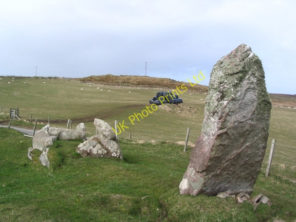 Photo 6"x4" View of chambered cairn looking north towards Old Shieling Risabus c2006