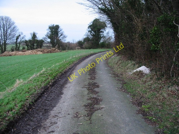 Photo 6"x4" Looking NE along a gated road bordering Eastling Wood. Ashley\/TR3048 c2007