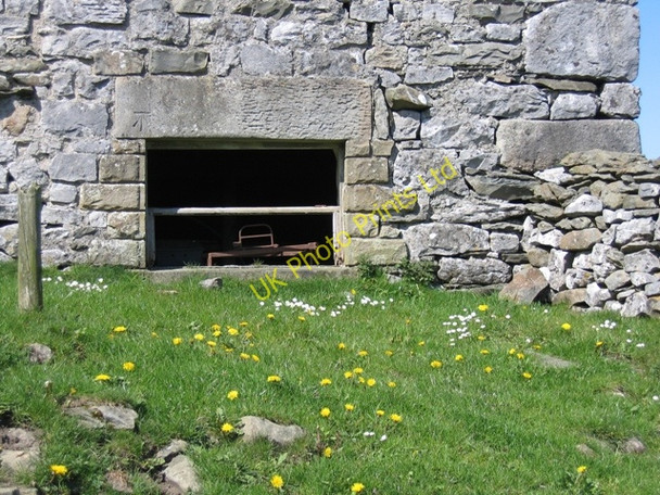 Photo 6"x4" Bench Mark on Old Barn Little Stainforth c2007