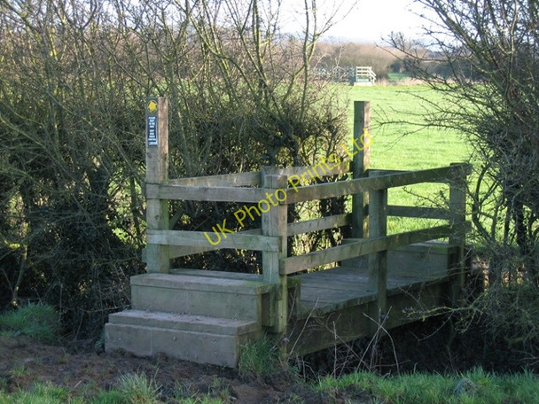Photo 6"x4" Bridge Stile over Drainage Ditch Bruera c2007