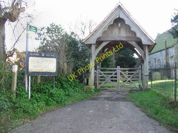 Photo 6"x4" Lych gate for St Mary the Virgin Church, Ripple Deal c2007