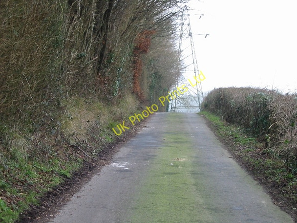 Photo 6"x4" Pylon on the road? Bossingham c2007