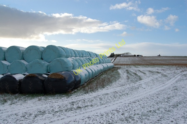 Photo 6"x4" Turquoise bales at Hillhead Farm Hillhead\/NJ9521 c2007