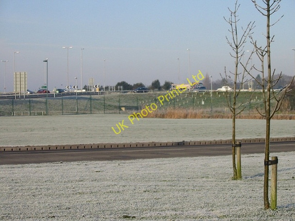 Photo 6"x4" View of roundabout on A256 Sandwich c2007