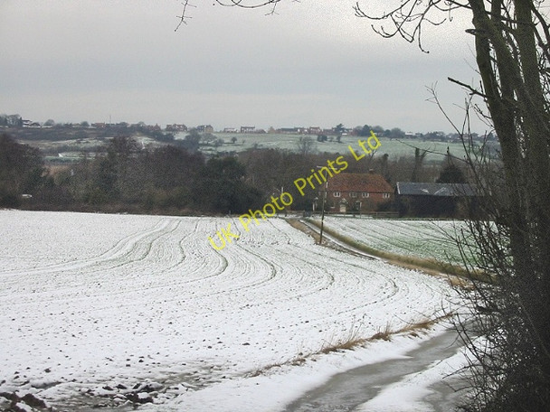 Photo 6"x4" Greater Puckstone farm down an icy track Stodmarsh c2007