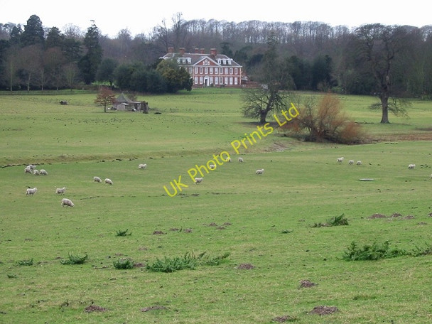 Photo 6"x4" Bourne Park House and sheep fields Bishopsbourne c2007