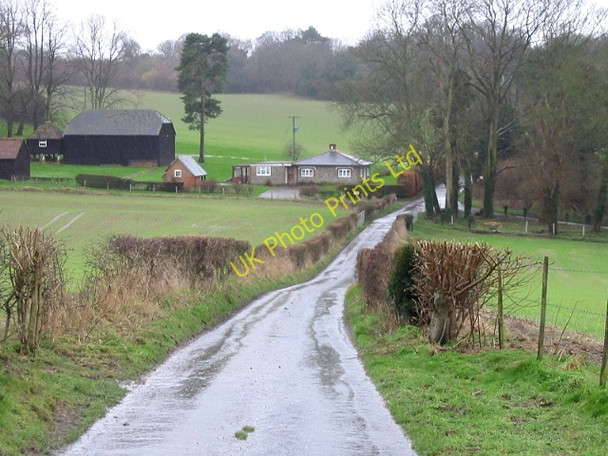 Photo 6"x4" Looking W along Geddinge Lane Wootton\/TR2246 c2007