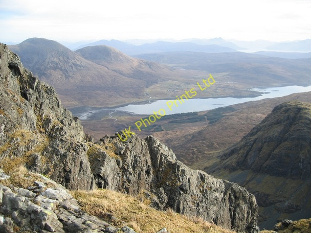 Photo 6"x4" East from Bla Bheinn Loch Fionna-choire c2007