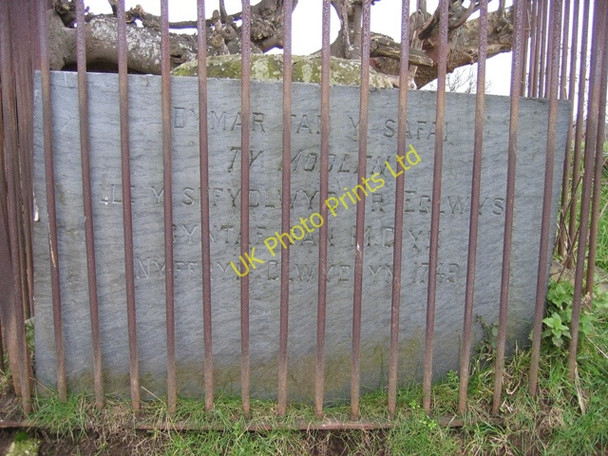 Photo 6"x4" Memorial Stone near Llangwyfan #2 Llangwyfan c2007
