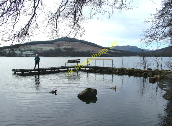 Photo 6"x4" Jetty and Ducks, Loch Earn Edinample c2007