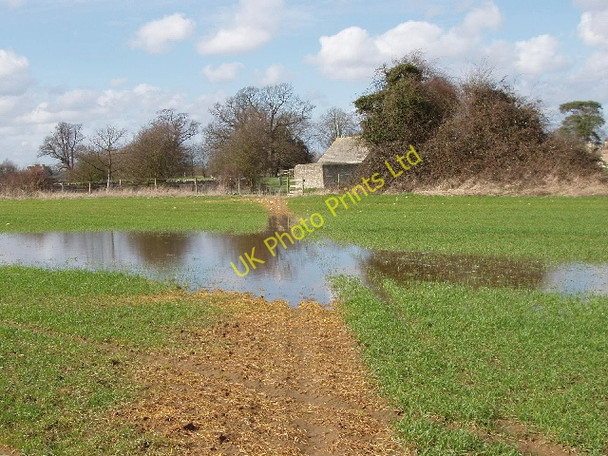 Photo 6"x4" Flooded footpath Kidlington c2007