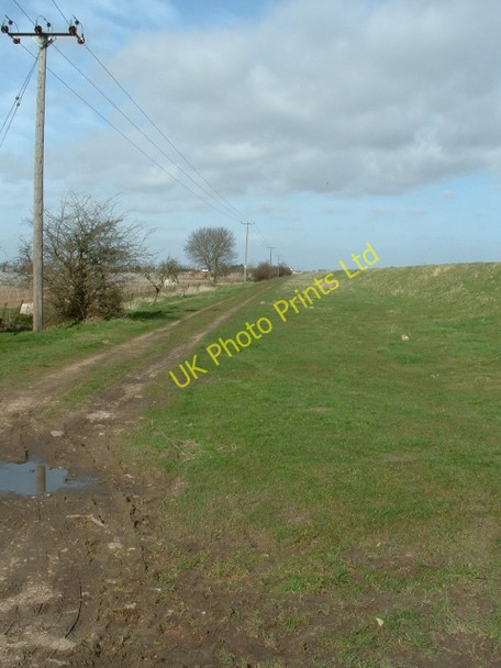 Photo 6"x4" Old railway track, north of Wisbech West Walton\/TF4713 c2007
