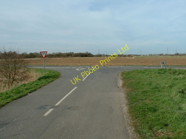 Photo 6"x4" Road junction near Sutton St James. Manor Hill Corner c2007