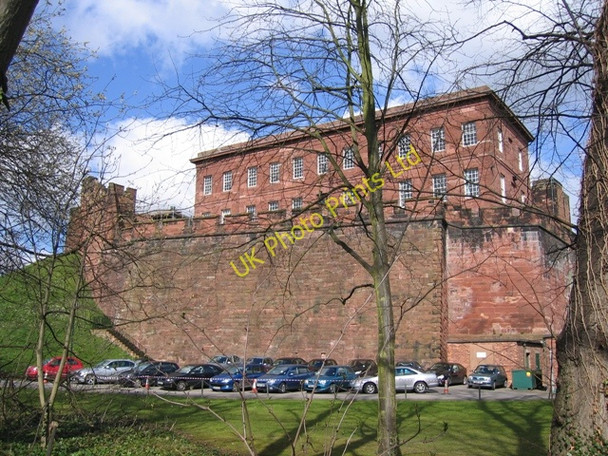 Photo 6"x4" Chester Castle Outer Wall and Napier House Chester c2007