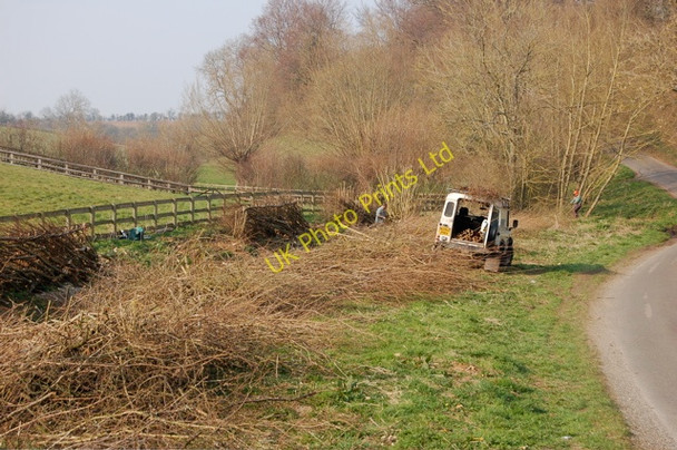 Photo 6"x4" Hedge-laying next to country lane Wootton\/SP4319 c2007