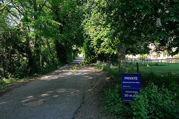 Photo 6"x4" Private road into Northwood Park, nr Sparsholt Sparsholt\/SU4331 c2007