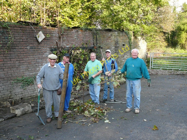 Photo 6"x4" A work party at the long shed at Tonna Workshop on the Neath Canal Aberdulais c2006