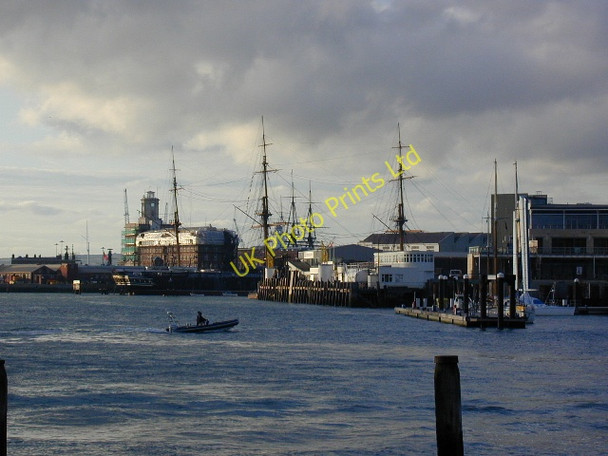 Photo 6"x4" View from Portsmouth Point towards the Dockyard Newtown\/SZ6199 c2002