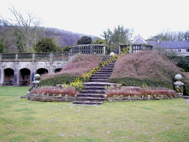 Photo 6"x4" Ilam Hall gardens, the terrace Ilam c2004