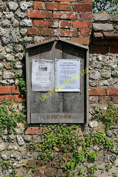 Photo 6"x4" Parish notice board, Chilcomb Winchester c2007