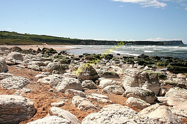 Photo 6"x4" White Park Bay Ballintoy c2007