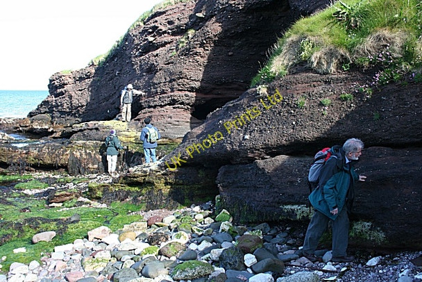 Photo 6"x4" Red Arch Formation Glenariff c2007