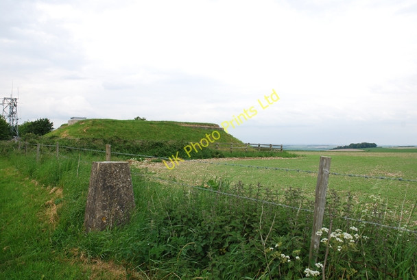Photo 6"x4" West Hill Trig Point and Reservoir Wylye c2007